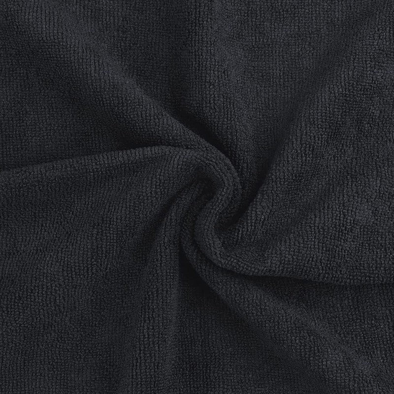 Black Microfiber Salon Hair Drying Towel Guest Used Hand Towels Hair Stylist Spa Bath Hair Drying Towel Cleaning Towel