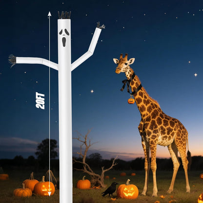 10-20ft Spooky Air Puppet Dancer Inflatable Wave Tube Wacky Wave Dancing Tube for Men Business Promotional Halloween Advertising