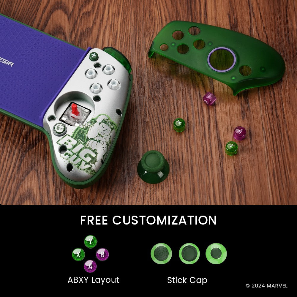 GameSir G8 Plus Hulk Edition Thanos Edition Mobile Gaming Controller for iOS Android Tablet Nintendo Switch 2/1 Steam PC Gamepad