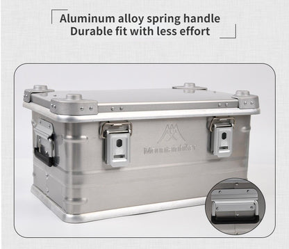 MOUNTAINHIKER Outdoor Storage Box Camping Picnic Travel Aluminum Alloy Large Capacity Box Silver Storage Bag 30-80L