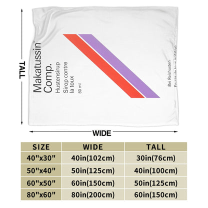 Makatussin Comp 80ml Etiqueta Manta de flanela Engraçada Manta engraçada para Colcha 150*125cm Super Macia
