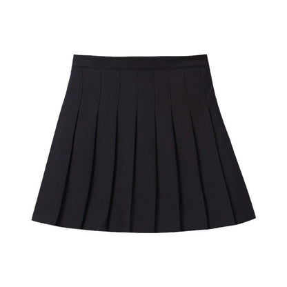 Women Pleated Skirt High Waist A-Line Mini Skirt School Girl JK Uniform Skirt Skater Skirt Tennis Skirt White Plus Size