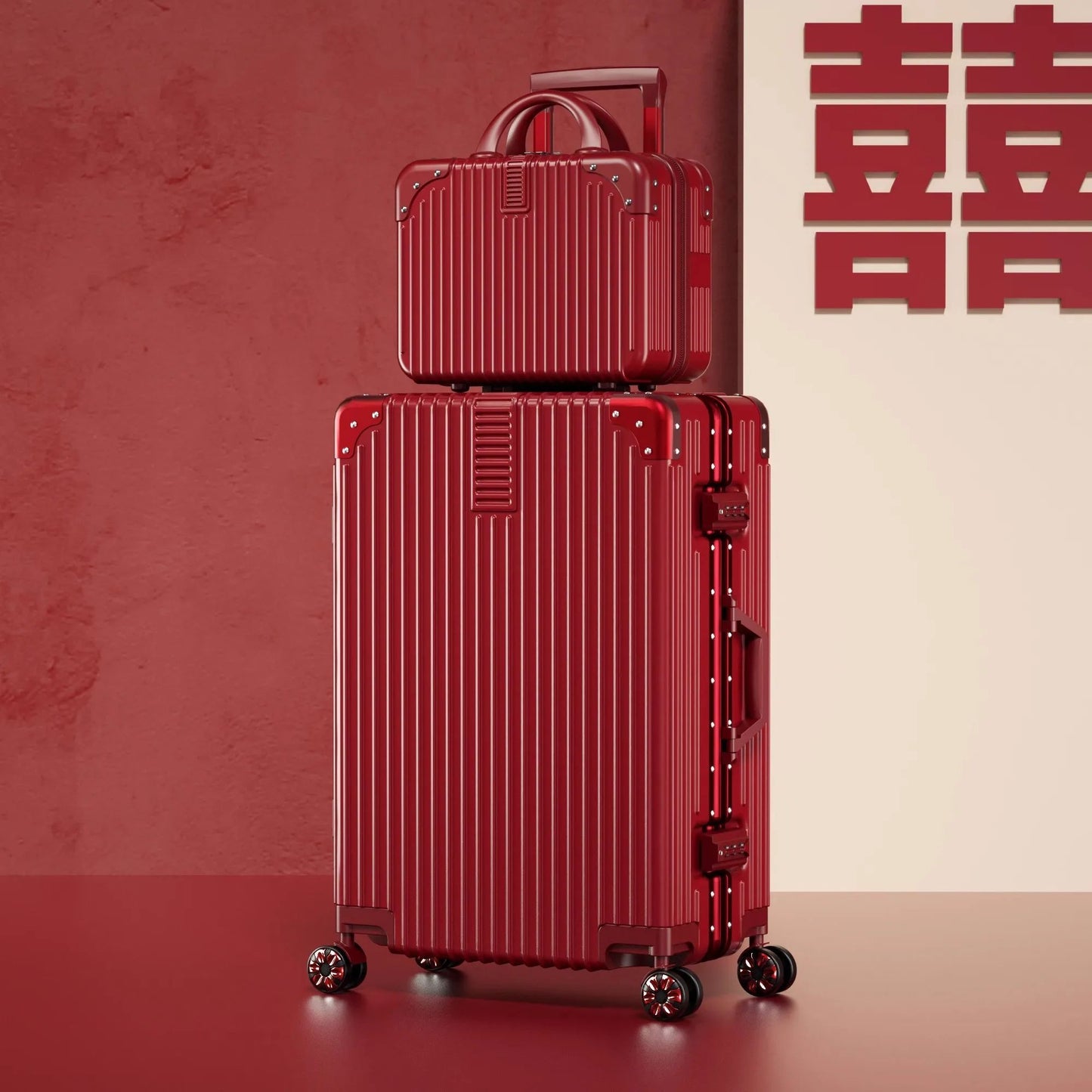 Suitcase Travel Suitcase Fashion Enterprise Suitcase Compact 20-28-inch Lightweight Carrier Roller Suitcase Makeup Box Set