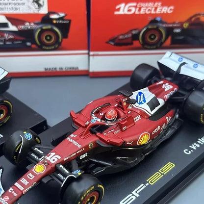 2025 Bburago 1:43 Ferrari SF-25 F1 16# Charles Leclerc 44# Lewis FORMULA1 Carro de Liga em Miniatura Diecast Modelo de Coleção Brinquedos Presente
