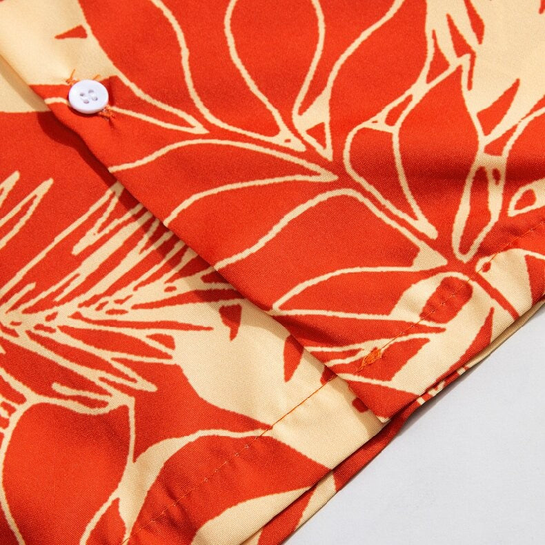 Summer men's floral shirt, designed in Hawaiian beach style, short sleeved casual shirt, ice silk quick drying loose top