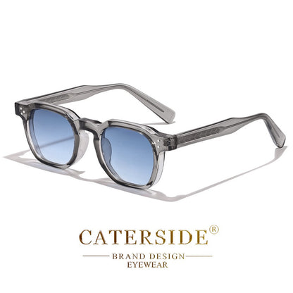 Óculos de Sol Retrô Punk CATERSIDE Masculino Armação Pequena Quadrada Design Personalizado Óculos de Sol Feminino Viagem Festa Negócios Festival Presente