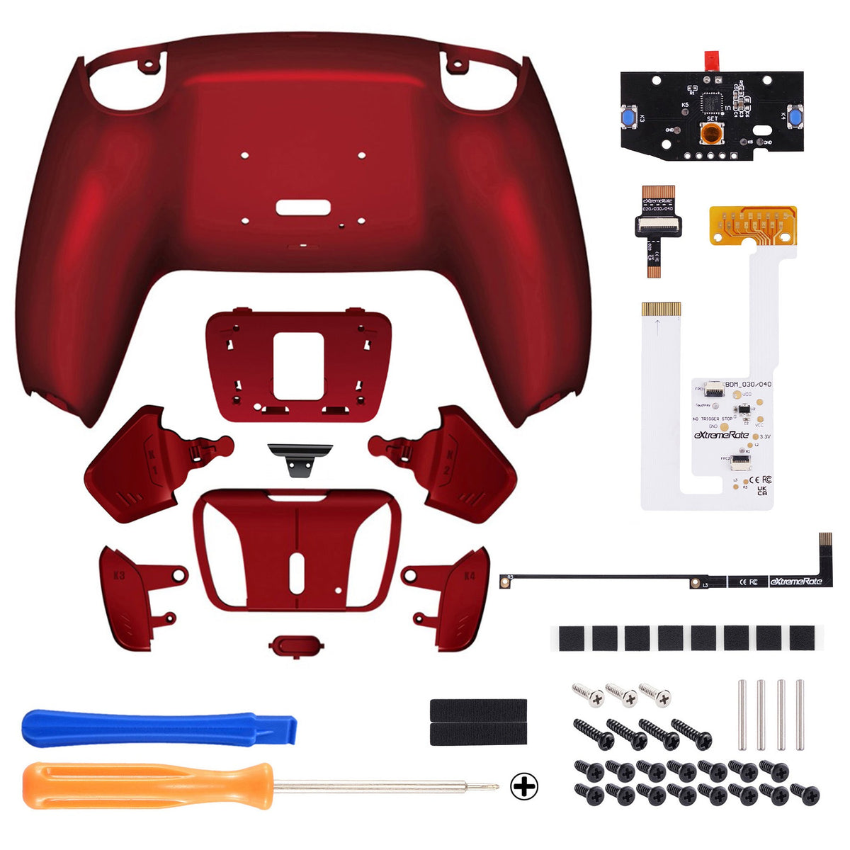 eXtremeRate Programable RISE4 V3 Remap Kit for ps5 Controller BDM-030/040/050, Upgrade Board & Redesigned Back Shell & Buttons