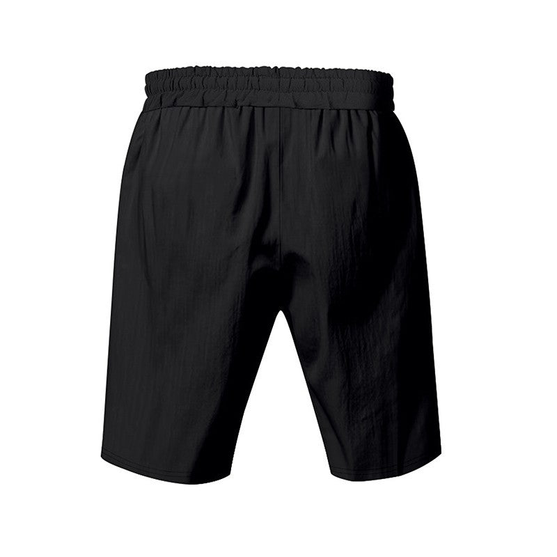 New Men's Cotton Linen Shorts Pants Male Summer Breathable Solid Color Linen Trousers Beach Shorts Fitness Streetwear