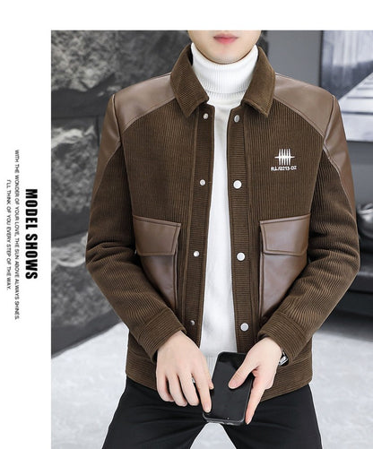 Korean Winter Jacket for Men Thickened and Warm Wool Blends Jacket Casual Business Streetwear Overcoat Social Men Clothing 2023