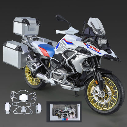 1/9 R1250 GS ADV Liga De Motocicleta De Corrida Diecasts Rua Esportes Motocicleta Modelo Simulação Com Luz Coleção Crianças Brinquedos Presente