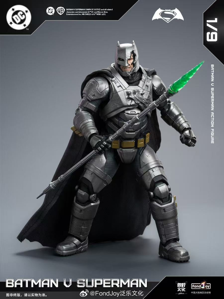 EM ESTOQUE Fondjoy BVS Set Armored Batman Battle Damaged Superman Action Figures 1/9 Batman v Superman?Dawn of Justice DC