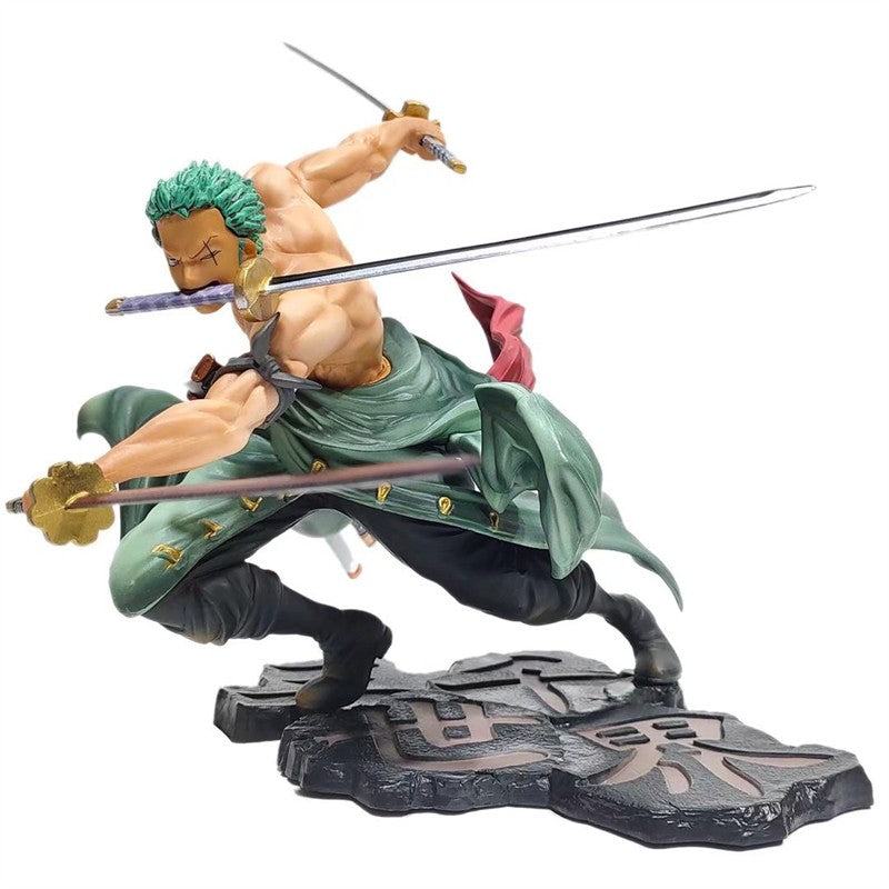 One Piece 10CM Bonecos de Anime GK Roronoa Zoro Três Espadas Sa-maximum PVC Bonecos Colecionáveis de Ação Presentes Infantis