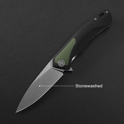 Petrified Fish PF838 Folding Knife Jackknife D2 Steel Outdoor Camping Hunting Hiking EDC Tool Ball Bearing G10 Handle Knives