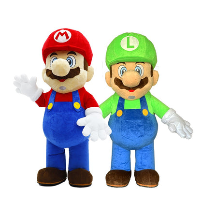 Craftsman Old Man Inflatable Clothing Mascot Parade Adult Character Cosplay Birthday Halloween Party Event Plush Set