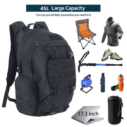 45L Waterproof Fishing Hunting Backpack Outdoor Rucksacks Tactical Sports Camping Hiking Trekking Bags