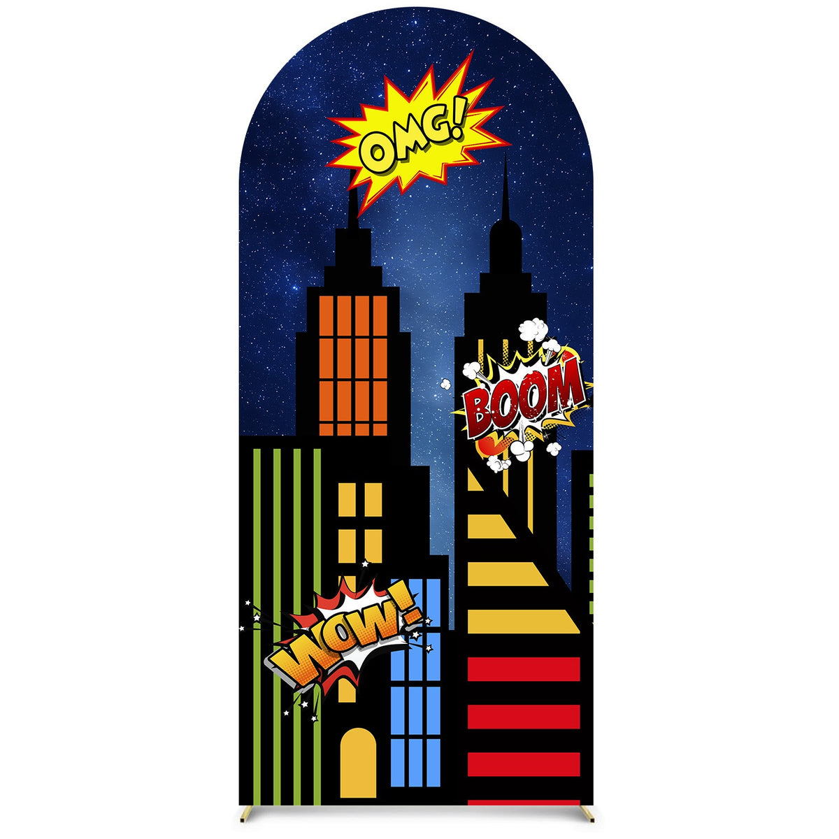 City Hero Birthday Arched Background Cloth Christmas Decoration Birthday Party Decoration 2026 New Year Decoration