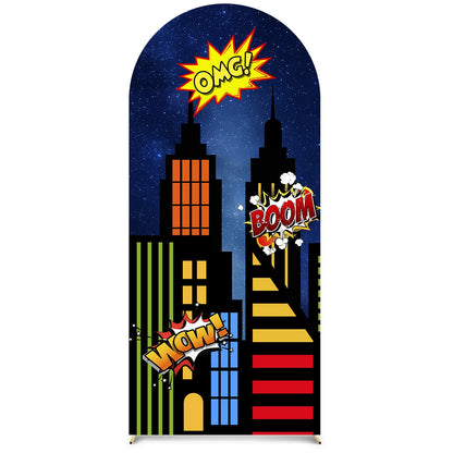 City Hero Birthday Arched Background Cloth Christmas Decoration Birthday Party Decoration 2026 New Year Decoration
