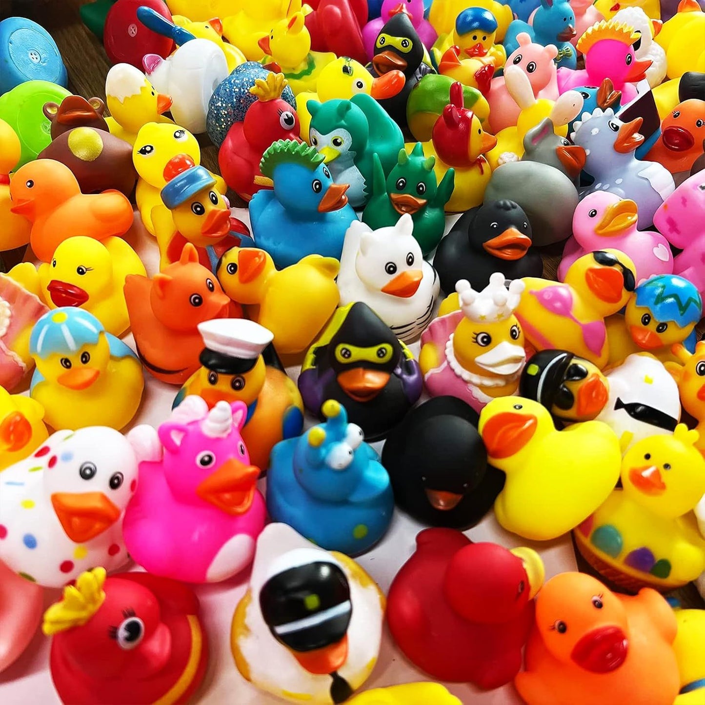 10-100PCSRubber Duck for Jeep Bath Toy Assortment Bulk Floater Duck for Kids Baby Shower Accessories Party Favors, Birthday