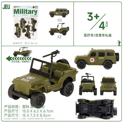 ViiKONDO Bonecos Soldados Exército Brinquedos Modelo Veículo Militar Acessórios Jogo de Guerra Tanque Radar Lançador de Mísseis Artilharia Caça Quartel Ponte