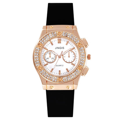 New Women Watches Fashion Silicone Quartz Watch All-Match Men's and Women's Same Diamond Watch Neutral Watch Alloy Student Watch