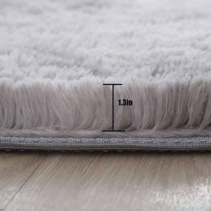 100/120/140/160 Round Rug Fluffy Soft Area Rugs for Kids Girls Room Princess Castle Plush Shag Carpet Cute Circle Bedroom Decor