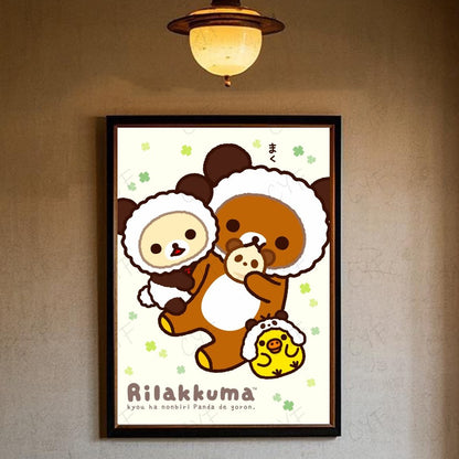 Cute Cartoon Anime R-Rilakkuma Poster High Quality Wall Art for Home Office Bedroom Living Room Hallway Bar Perfect Gift Idea