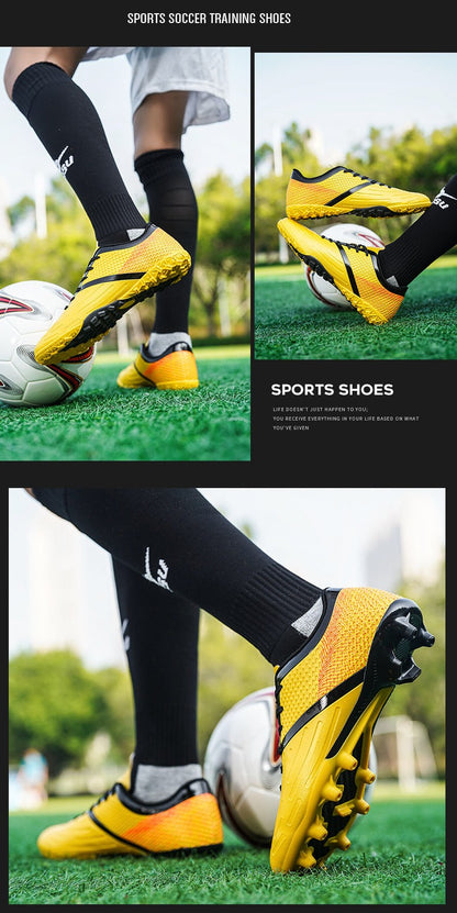 Training Men Soccer Shoes Society Cleats Professional Football Shoes Indoor Non-Slip Football Field Boots Low Cut Sneaker Unisex