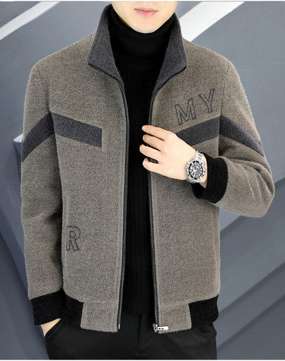 Autumn/Winter Men's Wool Blends Jacket Short Korean Short Casual Business Woolen Coat Thick Warm Social Streetwear Overcoat
