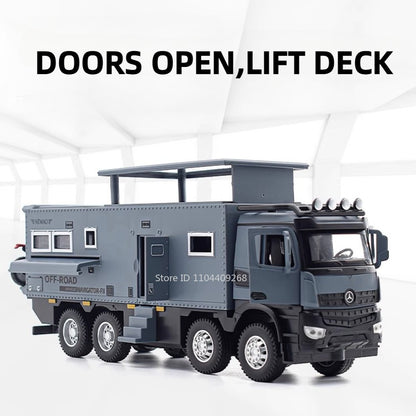 1:24 NOMADISM Raptor F150 RV Liga Modelo de Carro de Brinquedo Metal Diecast Miniatura Veículos Off Road Modelos Som Luz Brinquedos Para Crianças Presentes