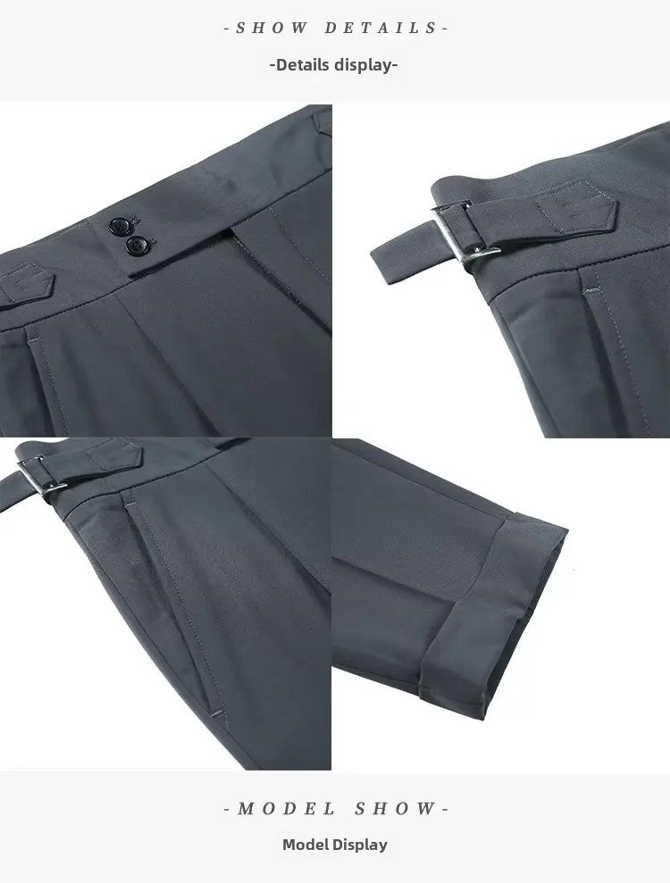 Calça Masculina Nadir Coffee Color Clássica Estilosa Paris Botão Prega Única Emagrece Suaviza Sua Silhueta Calça Social Casual