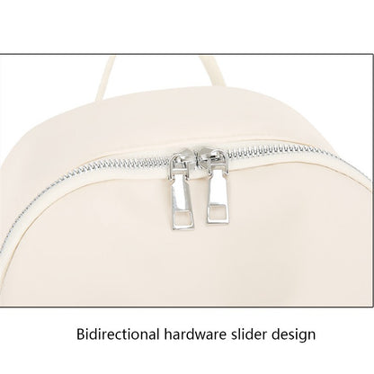 New style women's and men's dual-shoulder backpack, fashionable and versatile for travel, pure color, casual design