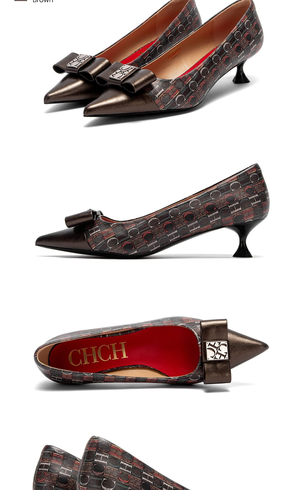 CHCH Women's High Heels Winter Anti Velvet Women's Shoes Business Dinner Black Heels 5cm