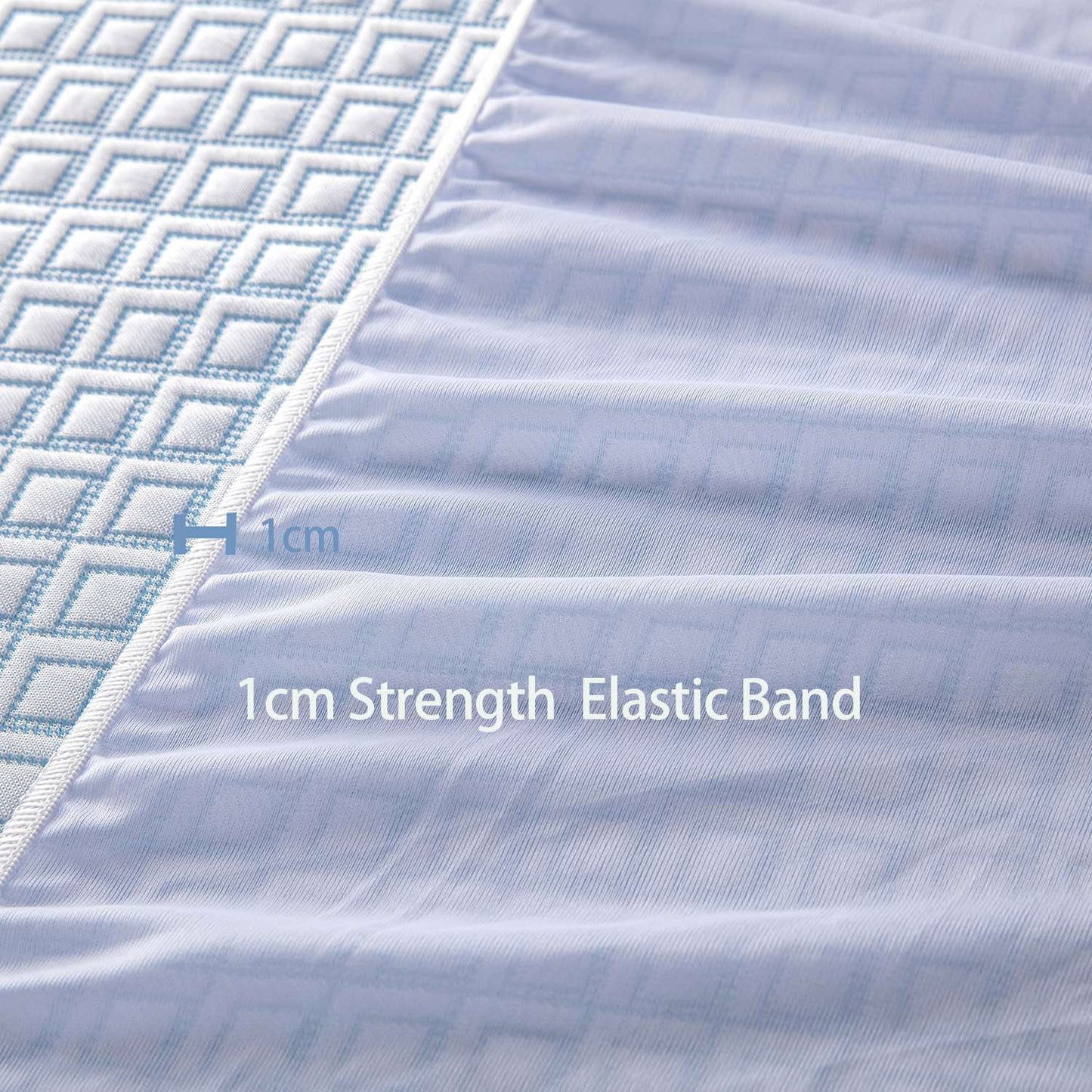 Capa de colchão à prova d'água de camada de ar 3D de tecido Ice Silk refrescante, lençol ajustado, protetor de colchão grosso para cama de solteiro, casal, king size
