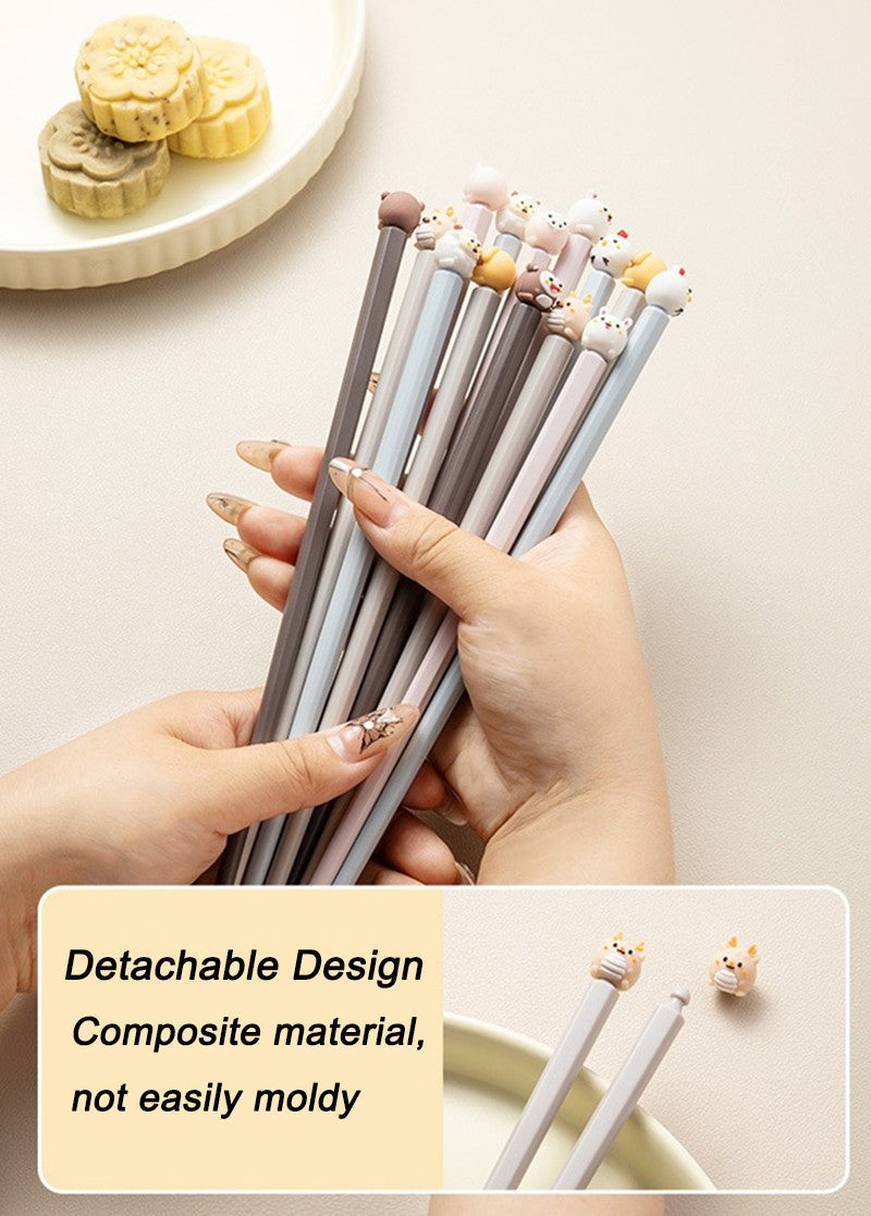 22cm 3D Bonitos Desenhos Animados Animais Hashi Para Crianças Hashi Chinês Comida Sushi Varas Casa Cozinha Louça Jantar Ferramenta de Cozinha