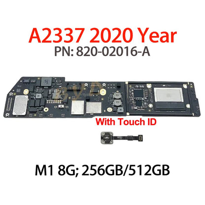 Placa Mãe Original A1932 A2179 A2337 para Macbook Air 13" M1 Logic Board 820-01521-A 820-01958-A 820-02016-A 2018 2019 2020