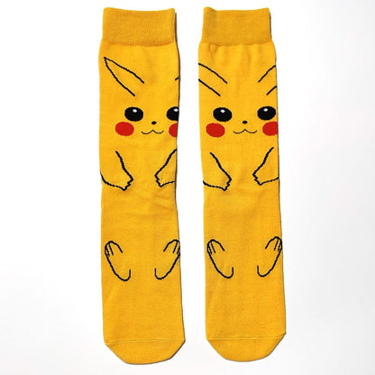 Pokemon Men's Fashion Trend Long Socks Cartoon Anime Figure Pikachu Eevee Gengar Unisex Athletic Harajuku Socks