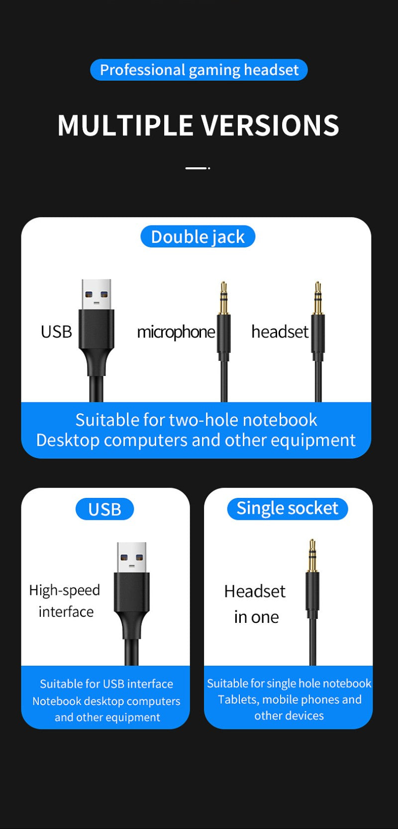 G60 Gaming Headset 7.1 Stereo SVirtual Surround Bass Earphone Headphone with Mic LED Light for Computer PC Gamer Foldable G58