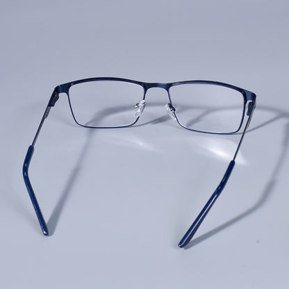 Homens Quadrados Metal Armação Grande Leitura Dobradiça de Mola Óculos de Presbiopia Bloqueio de Luz Azul Proteção Ocular Óculos +75+125+175+4