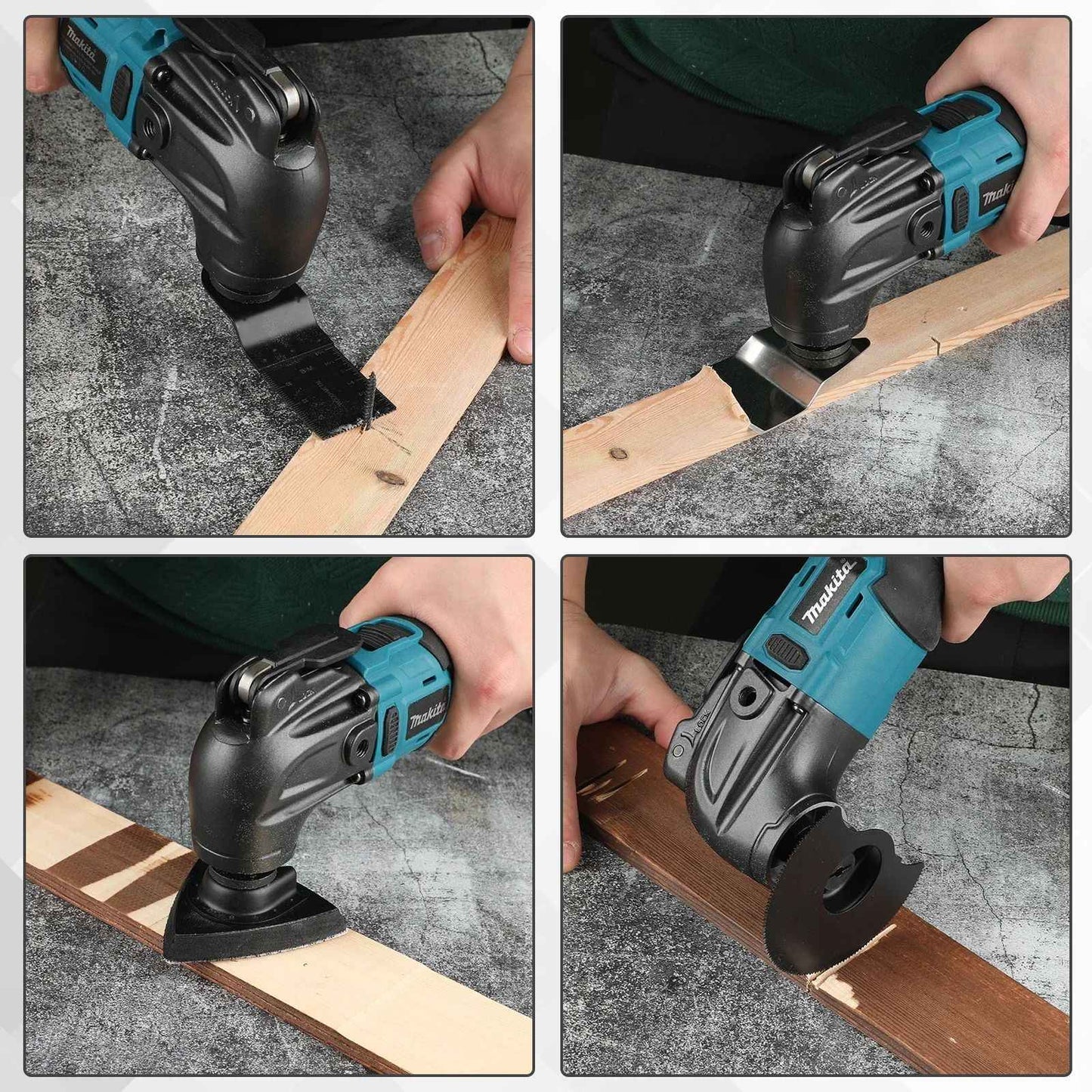 Cortador de acabamento Makita 18V: 6 configurações de marcha, bateria Li-Ion 18/20V, 340-326mm de comprimento, multiuso para serrar, cortar, escavar