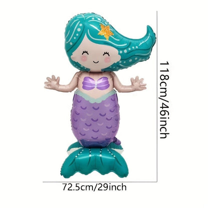 Big Upright Mermaid Tail Balloon Mermaid Balloon Wedding Baby Shower Kids Girls Birthday Decor Mermaid Birthday Party Decoration