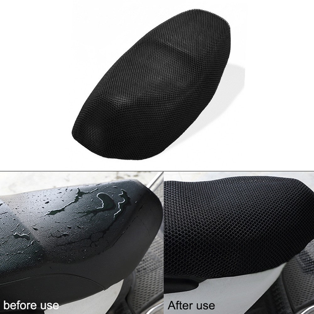 AUTCOAT 1 Peça Capa de Assento de Moto Scooter Ciclomotor Malha 3D Respirável Almofada Antiderrapante S-6XL