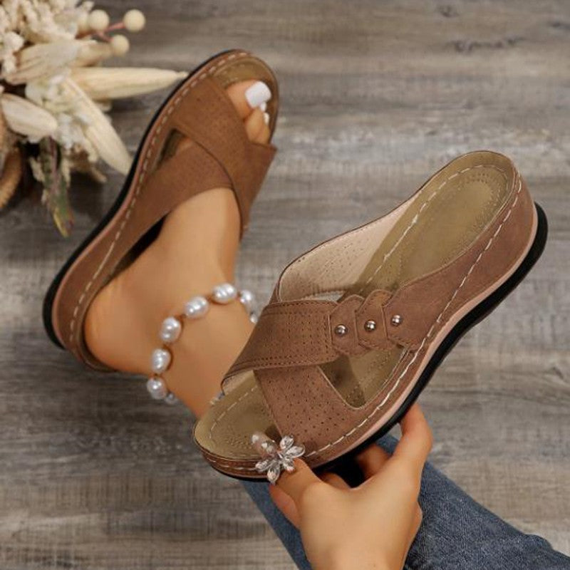 Shoes Sandals Women Summer Open Toe Sandals Woman Casual Women's Sandals Plus Size Ladies Shoes Slip On Female Footwear Slipper