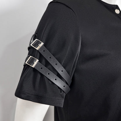 Michael Jackson BAD Punk Jacket Black Stretch Outwear Motorcycle Role Player impersonator Costumes Classic BAD T-shirt Belt