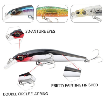 Isca Artificial Minnow Japonesa 80mm 9g Afundante para Pique Truta Swimbait Super Ímã Wobblers Isca Dura Suprimentos 9043