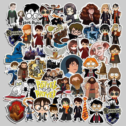 50 a 100 Adesivos de Harry Potter Fofos | Adesivos Decorativos à Prova D'Água para Notebooks e Malas anime