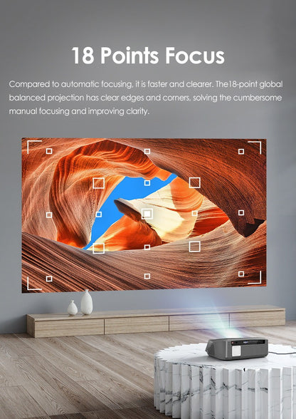 4K Beam Projectors for Movie Auto Focus Correction Smart Android Wifi 1080P Full HD Home Theater Projector Global Version