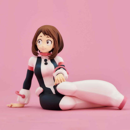 Anime MHA My Hero Academia figura Ochaco Sentada Action Figure Uraraka Ochako pvc Coleção Modelo Presente Boneca 10cm