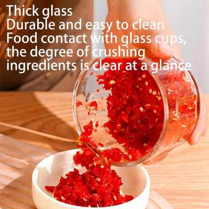 1 electric garlic puree machine 260ML garlic grinder onion chopper vegetable chili grinder household kitchen mixer