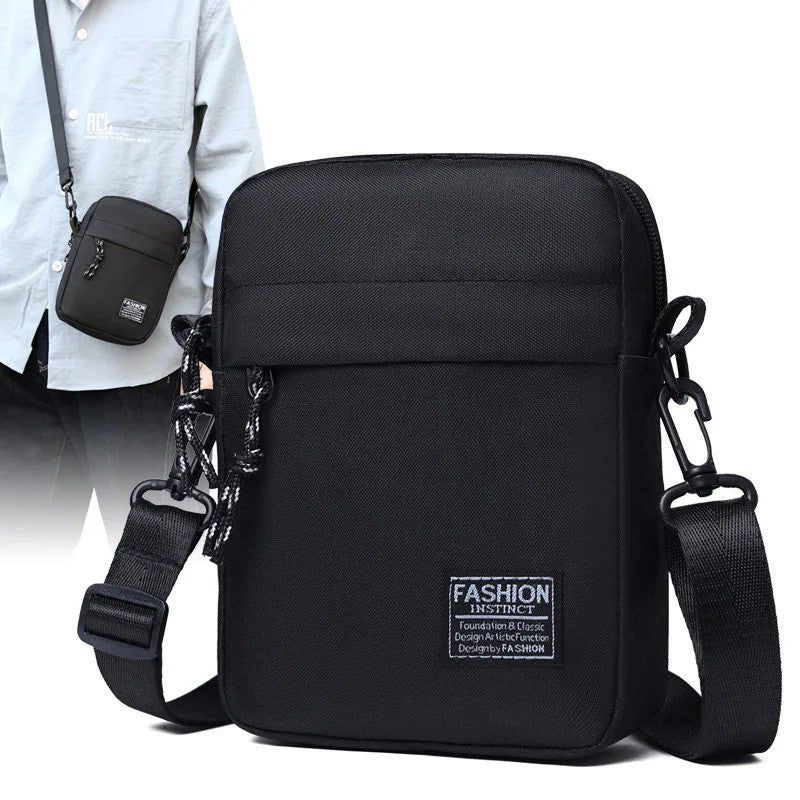 Simple Casual Mini Crossbody Bag Men's Nylon Small Shoulder Bag For Men Oxford Messenger Phone Side Sling Bag Husband Chest Pack