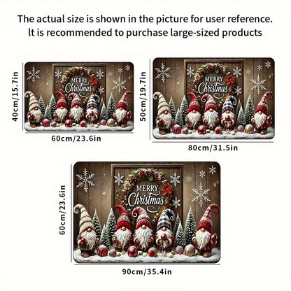 Christmas Theme Door Mat Santa Claus Design Carpet for Holiday Decor Balcony Bedside Rugs Home Decor Welcome Rug Floor Mat
